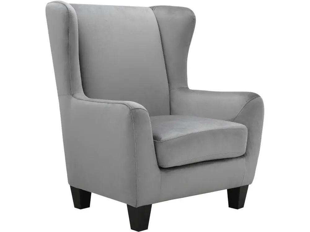 Protection de bord Chaise d'appoint rembourrée avec tabouret en velours gris