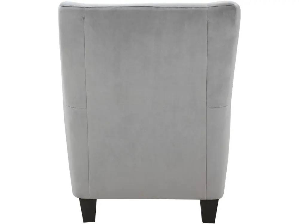 Protection de bord Chaise d'appoint rembourrée avec tabouret en velours gris