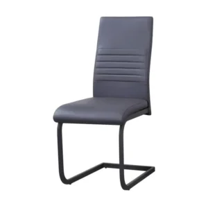 Protection de bord Chaise MORO design en métal et similicuir coloris gris (lot de 4)