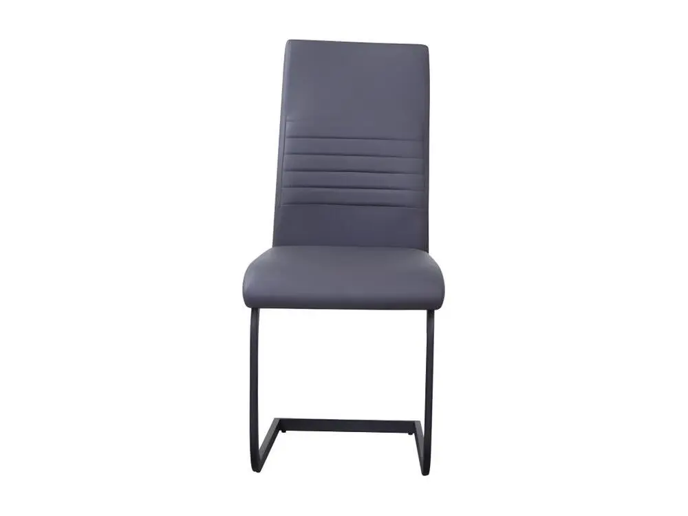 Protection de bord Chaise MORO design en métal et similicuir coloris gris (lot de 4)