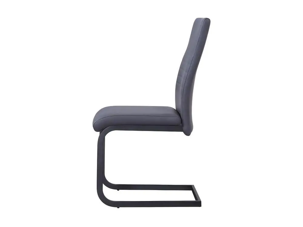 Protection de bord Chaise MORO design en métal et similicuir coloris gris (lot de 4)