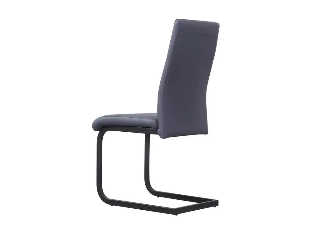 Protection de bord Chaise MORO design en métal et similicuir coloris gris (lot de 4)