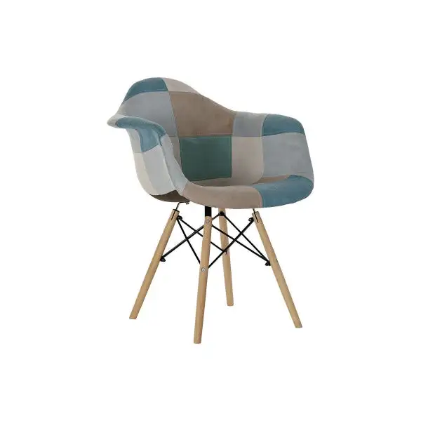 Protection de bord Chaise Scandinave Patchwork à Accoudoirs Home Decor - Un Mélange Harmo