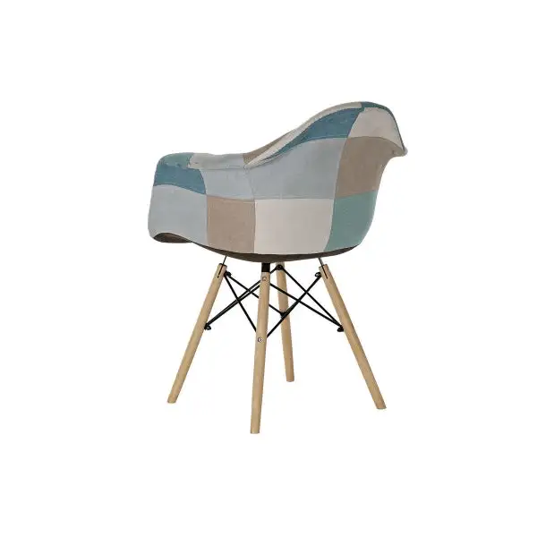 Protection de bord Chaise Scandinave Patchwork à Accoudoirs Home Decor - Un Mélange Harmo