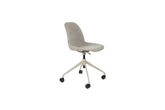 Support réglable pour Chaise de bureau avec roues en tissu gris Albert Kuip Zuiver - 84cm