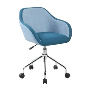Support réglable pour Chaise de bureau Dgorgon, Fauteuil de bureau, Siège de bureau ergonomique, 56x58h77/84 cm, Bleu