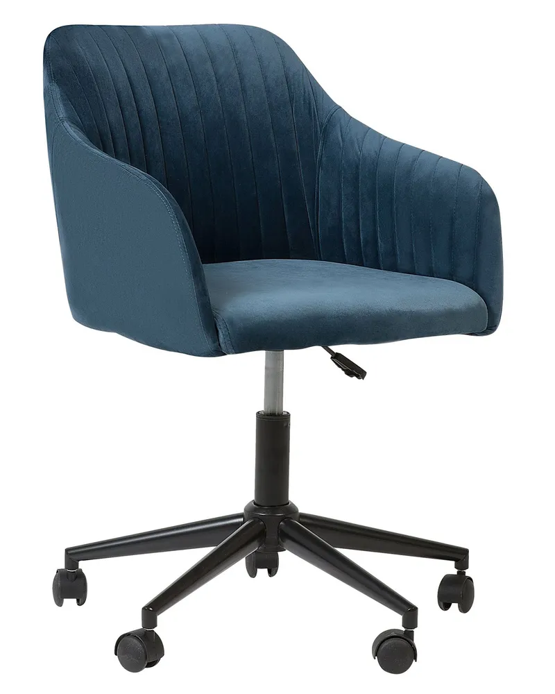 Support réglable pour Chaise de bureau Velours Bleu marine VENICE