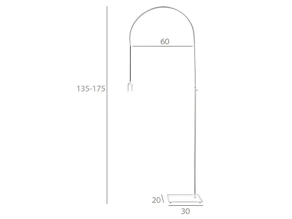 Support réglable pour Lampadaire en acier doré réglable