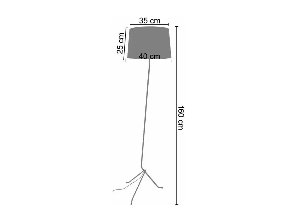 Support réglable pour Lampadaire droit métal noir 160 cm.