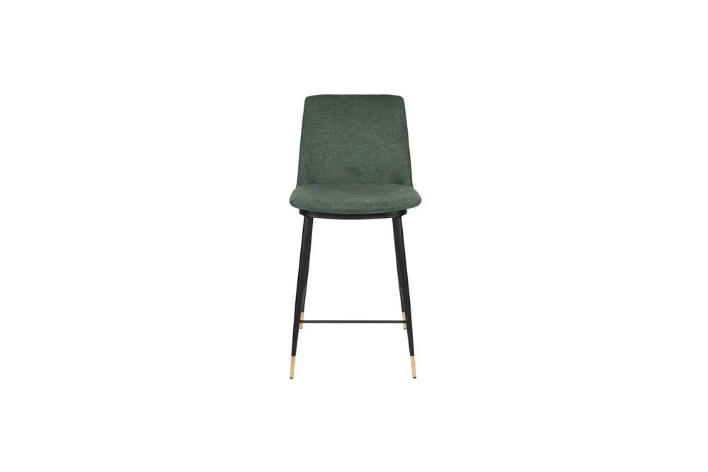 Système de suspension Chaise de comptoir en tissu vert ténébreux Lionel White Label - 95cm