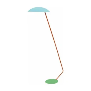 Système de suspension Lampadaire métal,abajour ronde bleu 170 cm.
