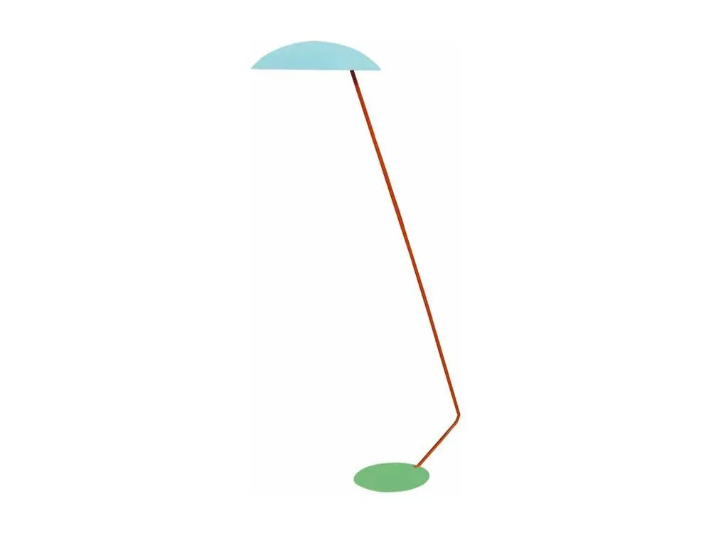 Système de suspension Lampadaire métal,abajour ronde bleu 170 cm.