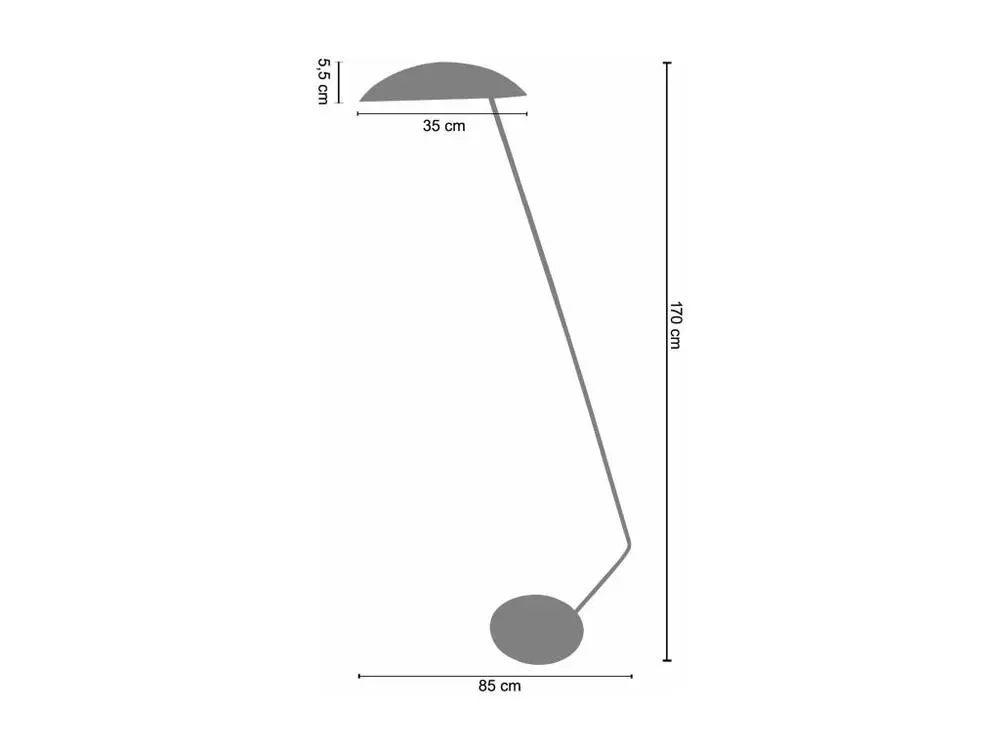 Système de suspension Lampadaire métal,abajour ronde bleu 170 cm.