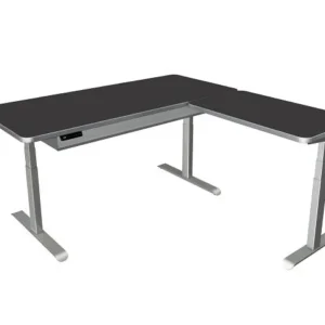 Kerkmann table debout/assise Move 4 Premium L 1800 x P 800 mm avec élément complémentaire 1000 x 600 mm réglable en hauteu...