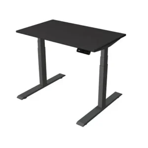 Table compacte Kerkmann L 1000 x P 600 mm réglable en hauteur électriquement de 630 à 1270 mm anthracite/anthracite 101792...