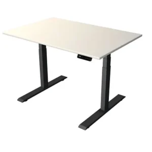 Table debout/assise Kerkmann L 1200 x P 800 mm anthracite réglable en hauteur électriquement de 630 à 1270 mm blanc/anthra...