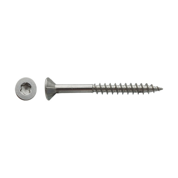 Vis pour panneaux agglomérés tête fraisée Torx® filetage limité Inox A2 - 6 x 90 mm - BIVI