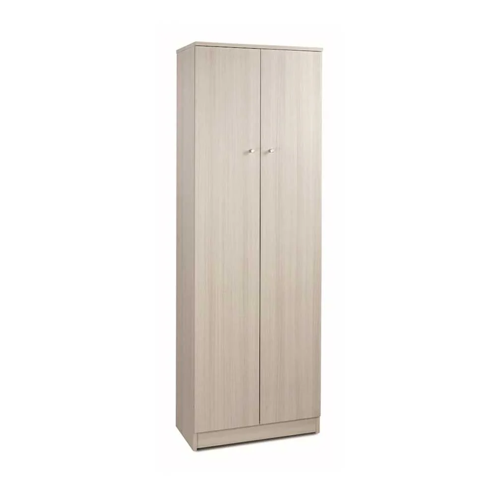 Armoire mobile à 2 portes et 4 étagères H180 avec poignée chromée cm finition Orme Net par Sarmog