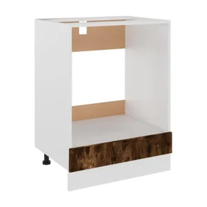 Armoire à four Chêne fumé 60x46x81,5 Bois d'ingénierie avec mémoire de positions