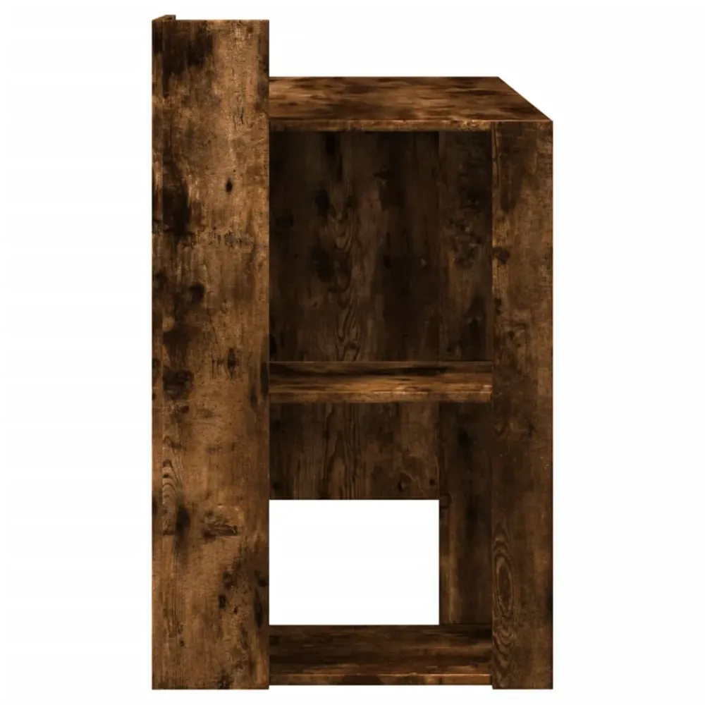 Bureau à caisson Bureau table poste de travail meuble d'ordinateur informatique étude chêne fumé 103,5 x 56,5 x 94 cm bois...