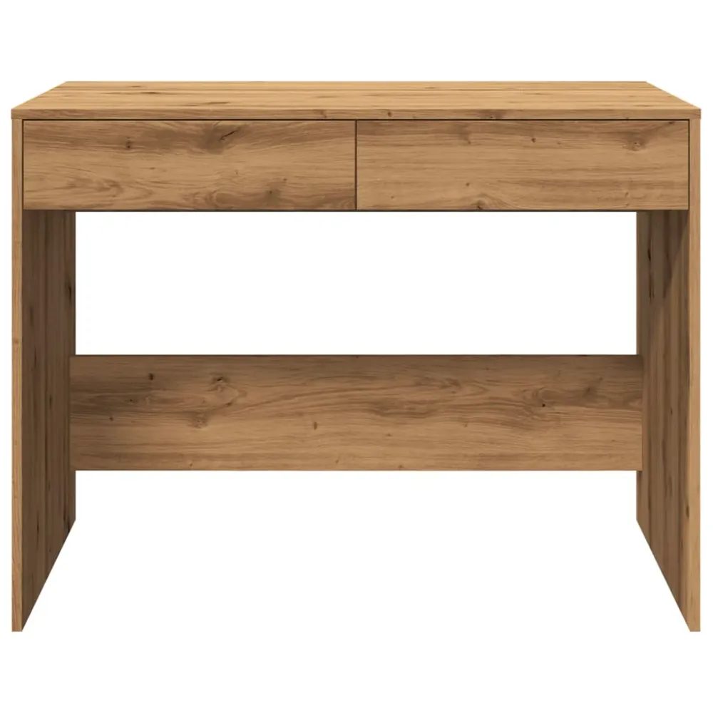 Bureau compact Bureau table poste de travail meuble d'ordinateur informatique étude chêne artisanal 101 x 50 x 76,5 cm boi...
