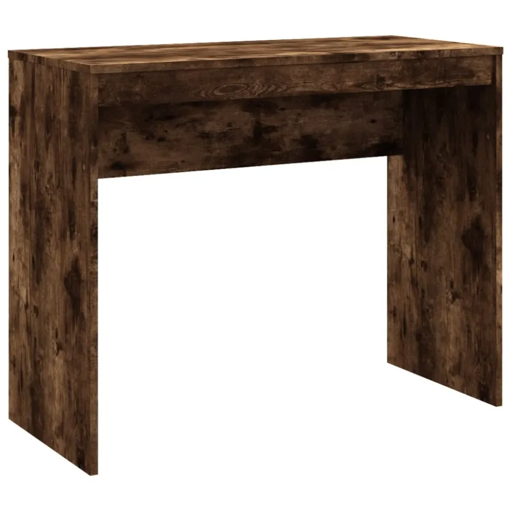 Bureau exécutif Bureau table poste de travail meuble d'ordinateur informatique étude chêne fumé 90 x 40 x 72 cm bois d'ing...