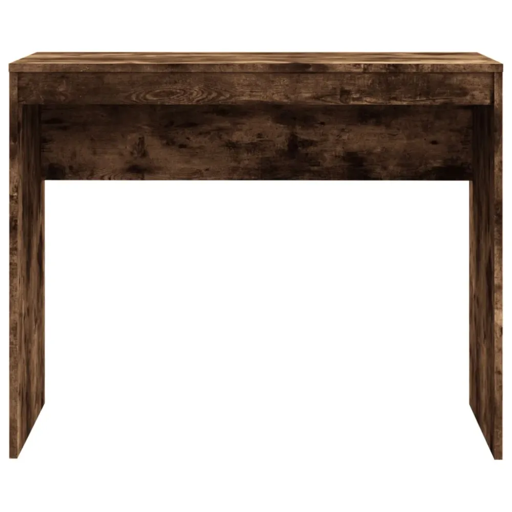 Bureau exécutif Bureau table poste de travail meuble d'ordinateur informatique étude chêne fumé 90 x 40 x 72 cm bois d'ing...