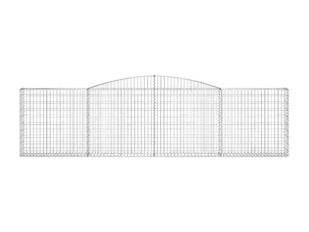 Bureau exécutif Paniers à gabions arqués 20 pièces 400x30x100/120 cm Fer galvanisé