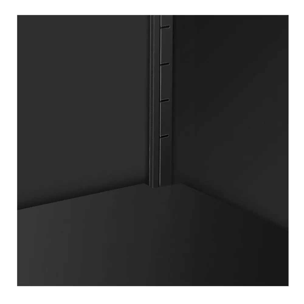 Bureau pour ordinateur Armoire bureau verrouillable 57 x 21 x 110 cm acier noir 14_0006030