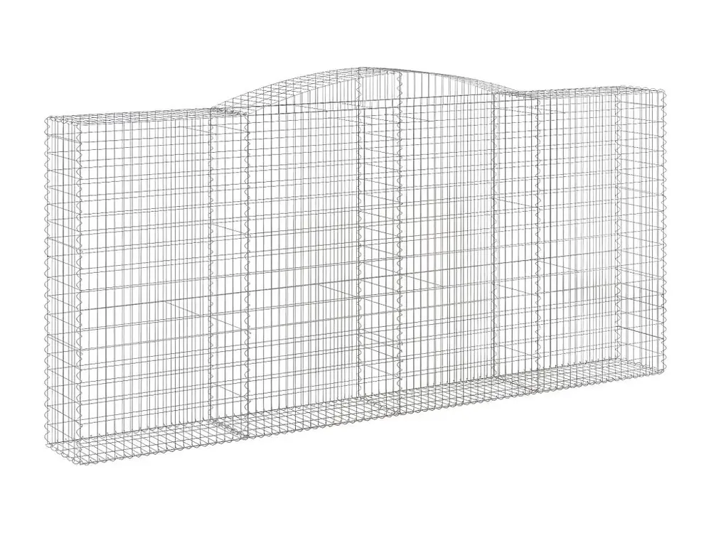 Bureau Professionnel Paniers à gabions arqués 15 pièces 400x50x180/200 cm Fer galvanisé