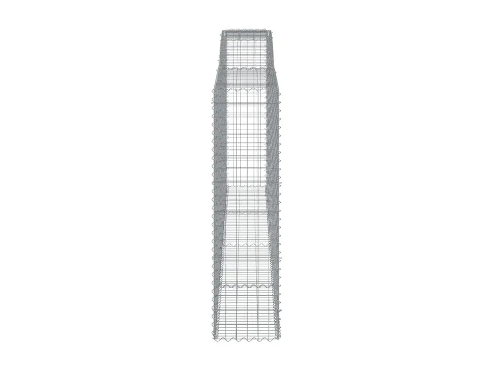 Bureau Professionnel Paniers à gabions arqués 15 pièces 400x50x180/200 cm Fer galvanisé