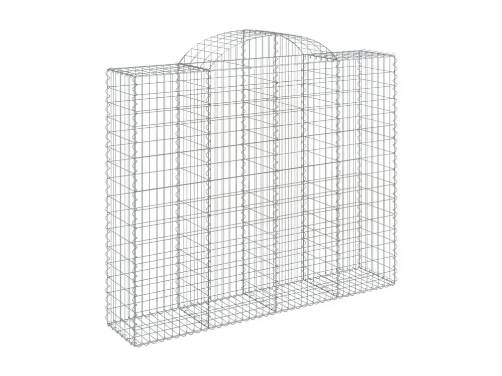 Bureau Professionnel Paniers à gabions arqués 15 pièces 200x50x160/180 cm Fer galvanisé