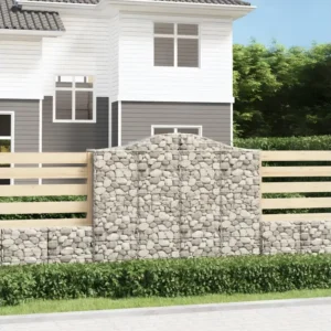 Bureau Professionnel Paniers à gabions arqués 18 pièces 200x50x160/180 cm Fer galvanisé