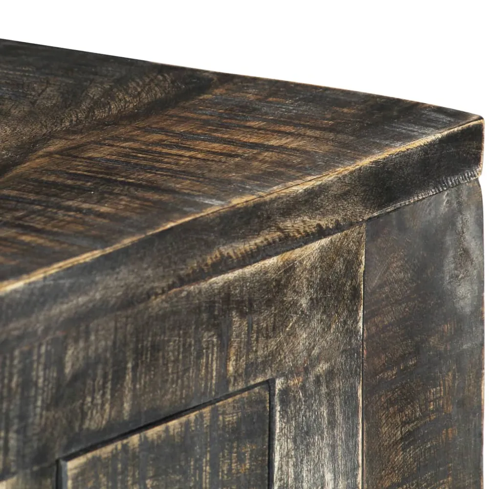 Bureau table poste de travail meuble d'ordinateur informatique étude 110 x 50 x 75 cm bois de manguier massif noir 02_0023...