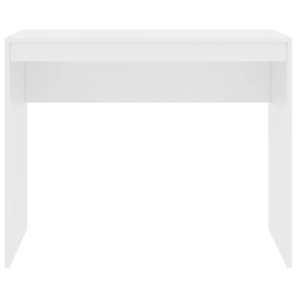 Bureau table poste de travail meuble d'ordinateur informatique étude 90 x 40 x 72 cm bois d'ingénierie blanc 02_0023527 Ha...