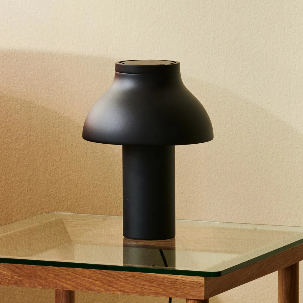 HAY PC lampe à poser aluminium, noir, hauteur 33 cm Hauteur 65-125 cm