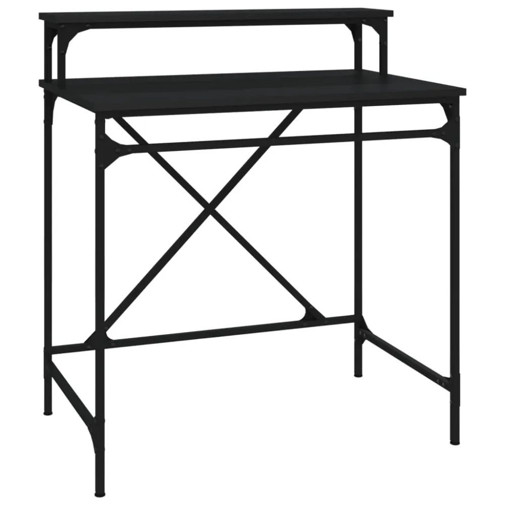 Meuble de Bureau Modulable Bureau table poste de travail meuble d'ordinateur informatique étude 80 x 50 x 90 cm bois d'ing...