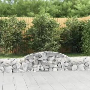 Paniers à gabions arqués 9 pièces 300x30x40/60 cm fer galvanisé avec moteur électrique
