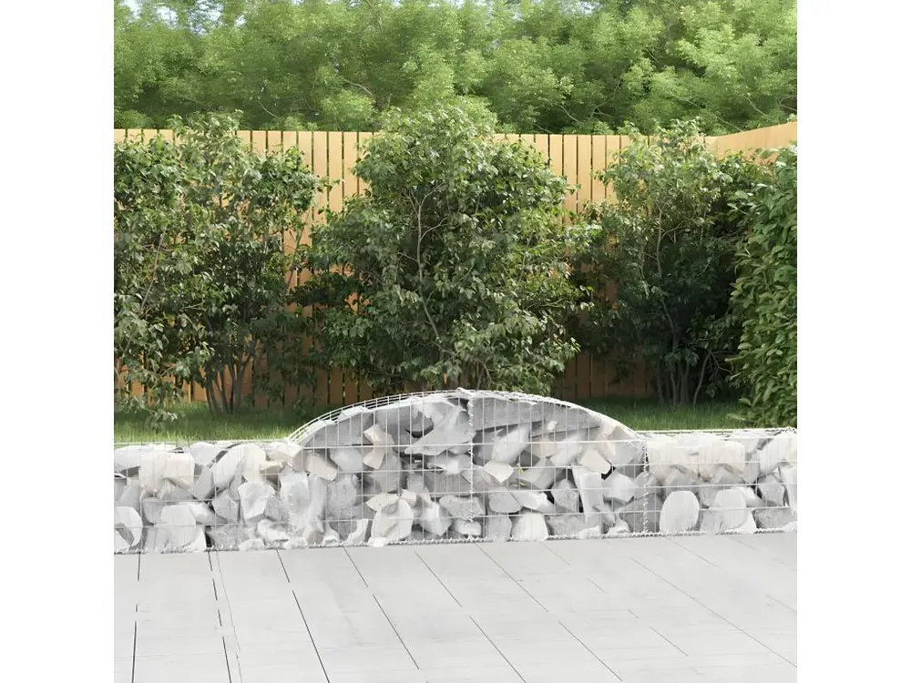 Paniers à gabions arqués 9 pièces 300x30x40/60 cm fer galvanisé avec moteur électrique