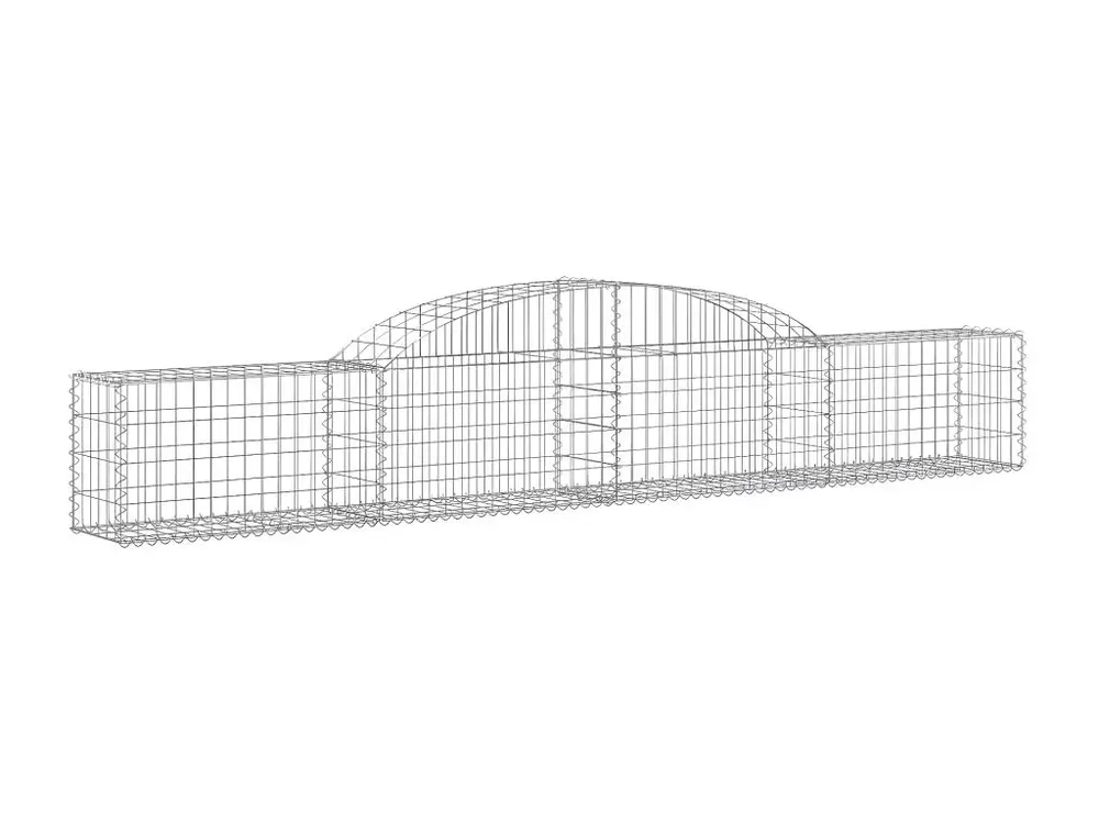 Paniers à gabions arqués 9 pièces 300x30x40/60 cm fer galvanisé avec moteur électrique