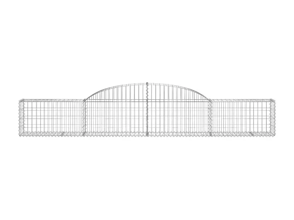 Paniers à gabions arqués 9 pièces 300x30x40/60 cm fer galvanisé avec moteur électrique