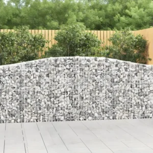 Paniers à gabions arqués 20 pièces 400x30x100/120 cm Fer galvanisé en Mélaminé résistant