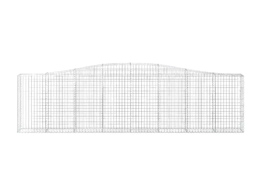 Paniers à gabions arqués 20 pièces 400x30x100/120 cm Fer galvanisé en Mélaminé résistant