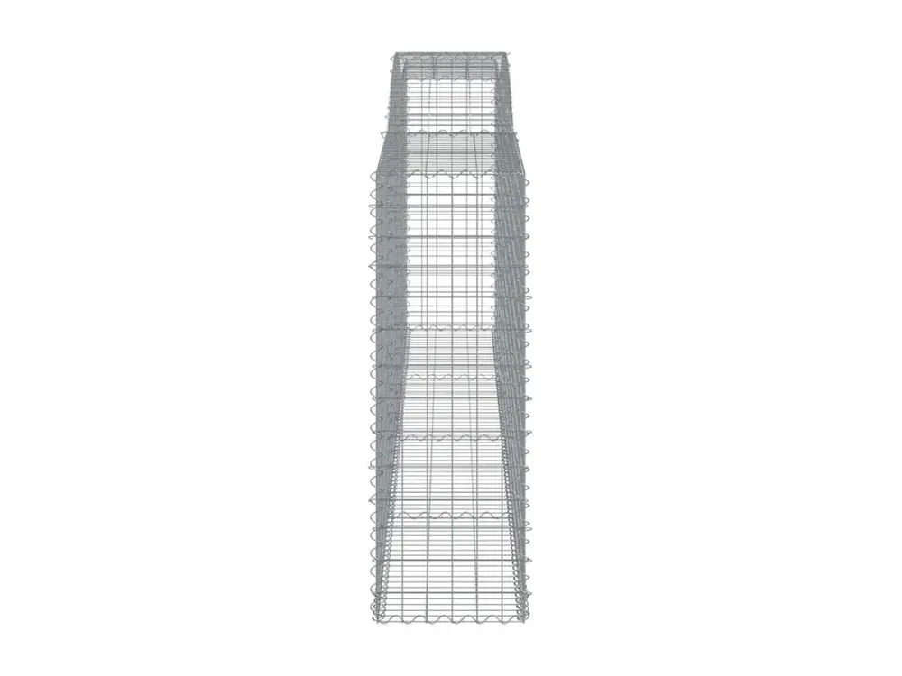 Paniers à gabions arqués 15 pièces 400x50x140/160 cm Fer galvanisé Dimensions 160x80 cm