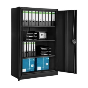 Plan de Travail Ergonomique Armoire métallique à dossiers 4 niveaux 140x90x40cm en Acier lâqué époxy