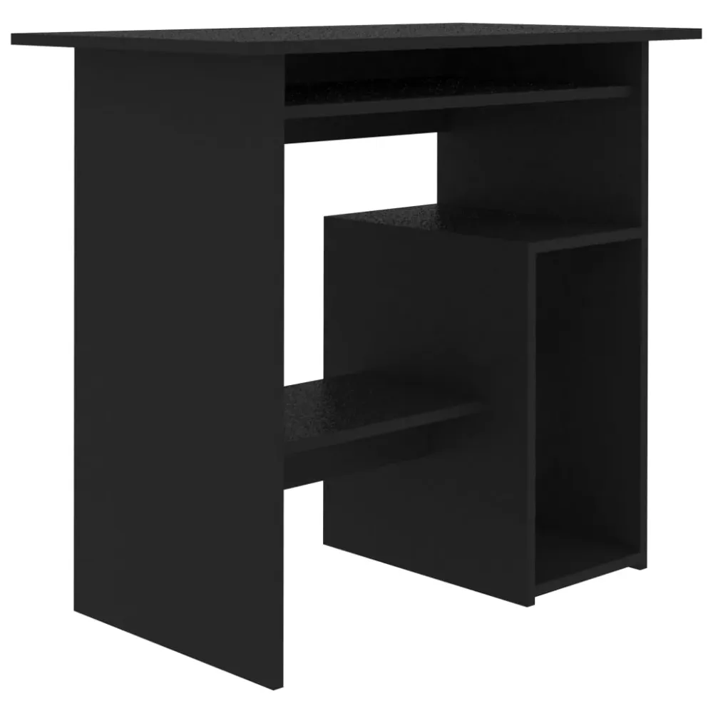 Plan de Travail Ergonomique Bureau table poste de travail meuble d'ordinateur informatique étude 80 x 45 x 74 cm bois d’in...