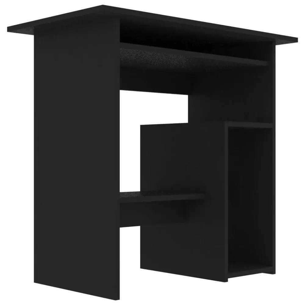 Plan de Travail Ergonomique Bureau table poste de travail meuble d'ordinateur informatique étude 80 x 45 x 74 cm bois d’in...