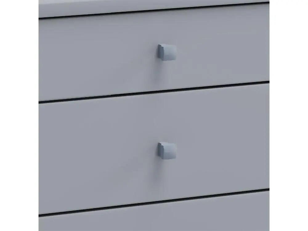 Plan de Travail Ergonomique Lona Commode de bureau sur roulettes avec 4 tiroirs, gris.