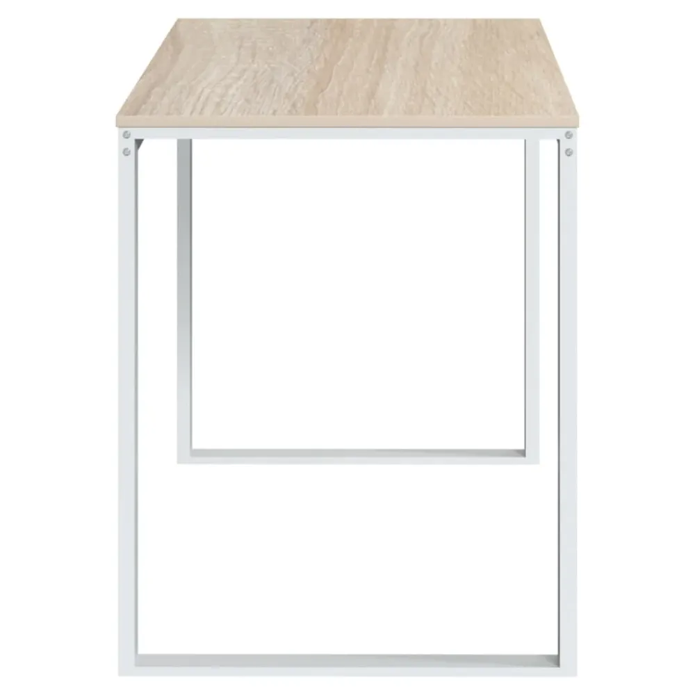 Poste de travail assis-debout Bureau table poste de travail meuble d'ordinateur informatique étude d'ordinateur et chêne 1...