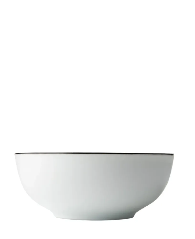 Jenna Clifford 16cm Cereal Bowl Noir jais Band - White